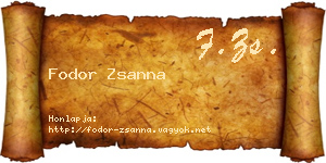 Fodor Zsanna névjegykártya